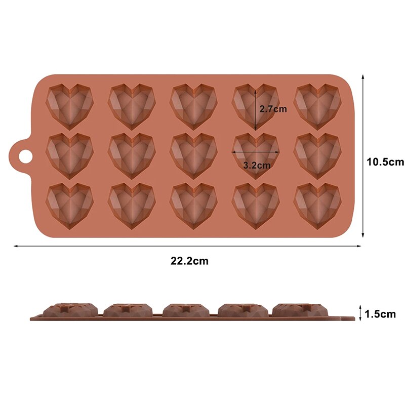 3D Geometrische Cakevorm Hartvormige Siliconen Cakevorm Met Mini Hamer Siliconen Mousse/Chocolade Cakes Mould Voor verjaardag