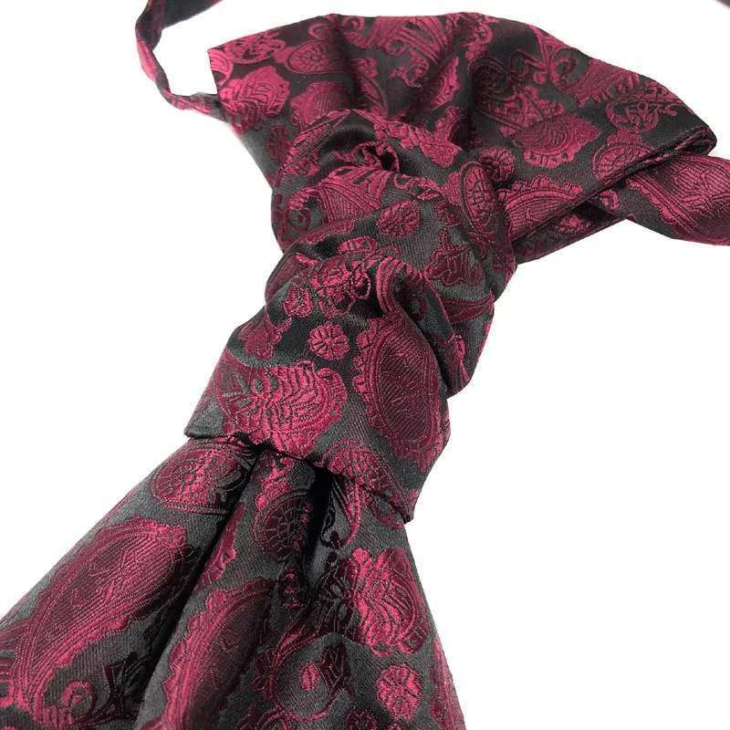 35*12Cm Vest Hals Stropdas Cravat Man Jurk Pak Smoking Dubbele Hong Kong Knoop Stropdas Stropdas Askluit Gentleman Stropdassen Feest Voorgebonden