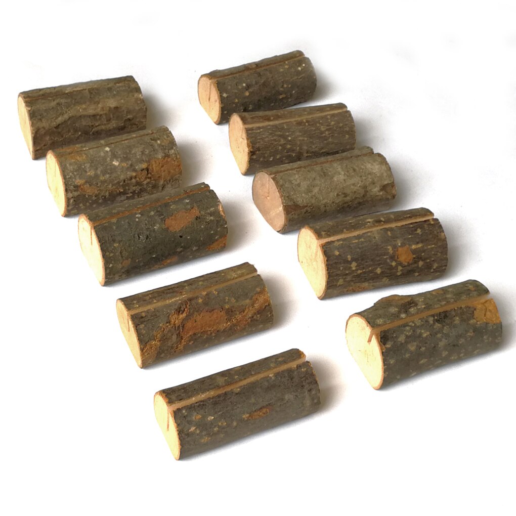 20 Stuks Houten Tafel Nummer Stand Plaats Kaarten Houders Halfronde Foto Map Bruiloft Handwerk Artikel Dwarse Groef