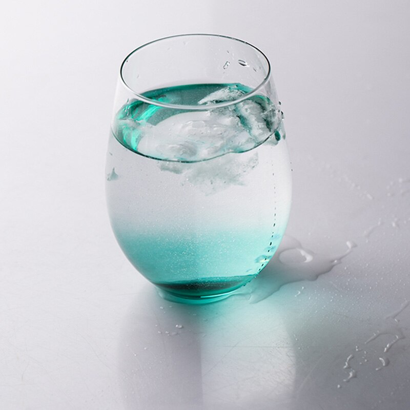 Glassett farge stjerneklar eggformet glassjuicekopp 560ml