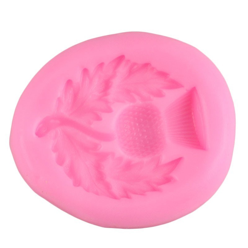Thistle Scottish Flower Silicone Mold Cupcake Fondant Cake Decorating Tools DIY Cookie Baking Polymer Clay Candy Chocolate Molds