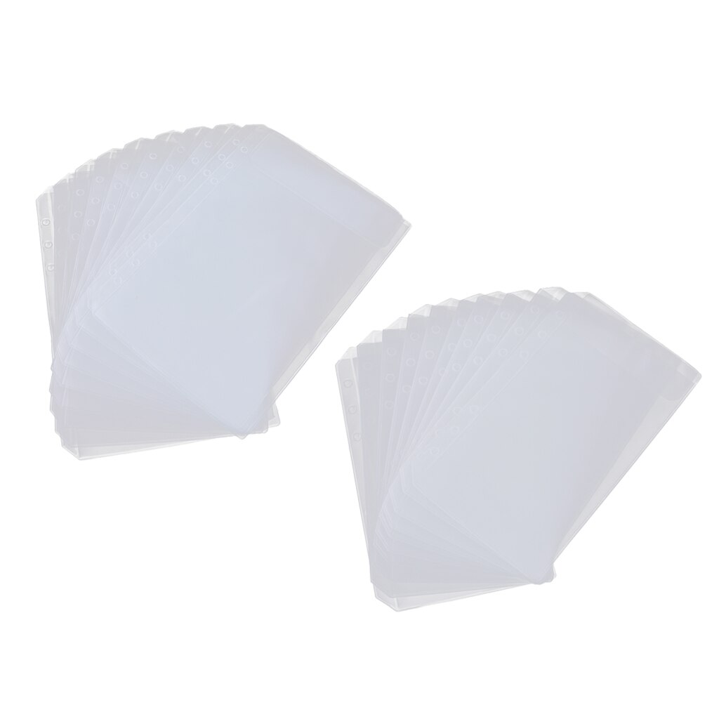 10x Binder Plastic Protector Sleeves Notebook Refills Cards Holder
