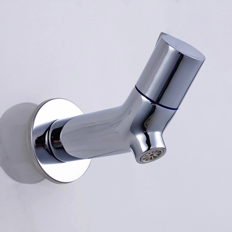 LIUYUE grifos de latón cromado grifo jardín exterior montado en la pared baño esquina grifo de lavadora baño inodoro mopa piscina grifos: C