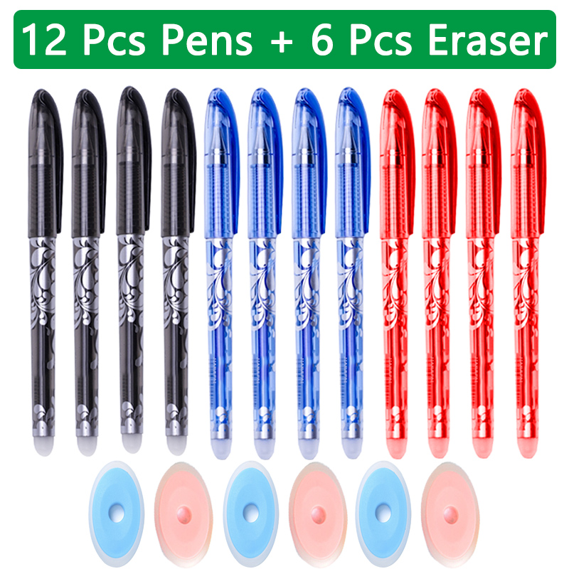 100 unids/set Kawaii recarga borrable bolígrafos borrables bolígrafo de Gel boceto escritura papelería para cuaderno útiles escolares lindo lápiz para niños: Verde claro