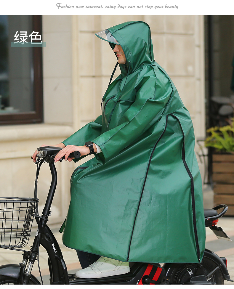 EVA Men Women Raincoat With Bag Space Transparent Waterproof Long Poncho Clorful Edge Adult Outdoor Bicycle Rain Coat