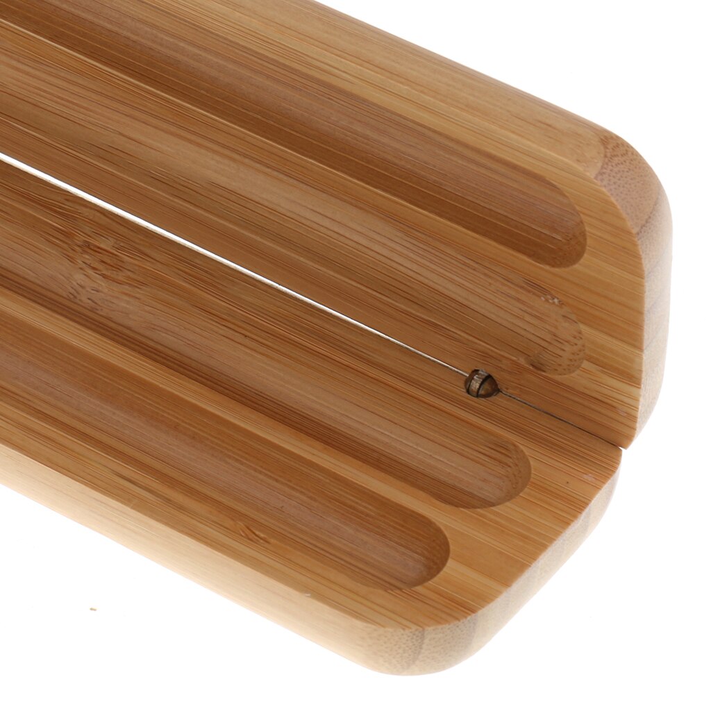 Portable Bamboo Fountain Pen Display Box Case Container Craft Decoration Beige 6.69 x 2.08 x 0.98inch