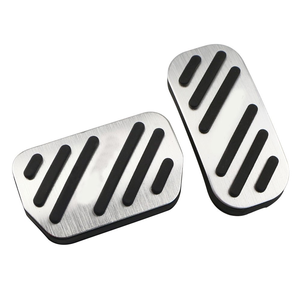 Pedales de aleación de aluminio para coche, cubiertas de pedales de freno de Gas, acelerador, accesorios AT, C-HR para Toyota, C, HR, CHR, - 2022: AT silver