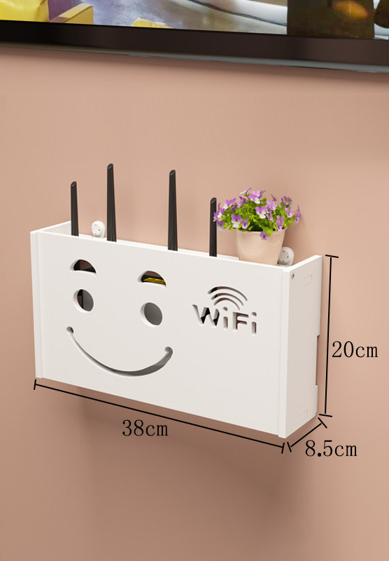 routeur Wifi sans fil boîte de rangement prise de salon Wifi décoration murale décodeur TV support câble organisateur d'alimentation: green