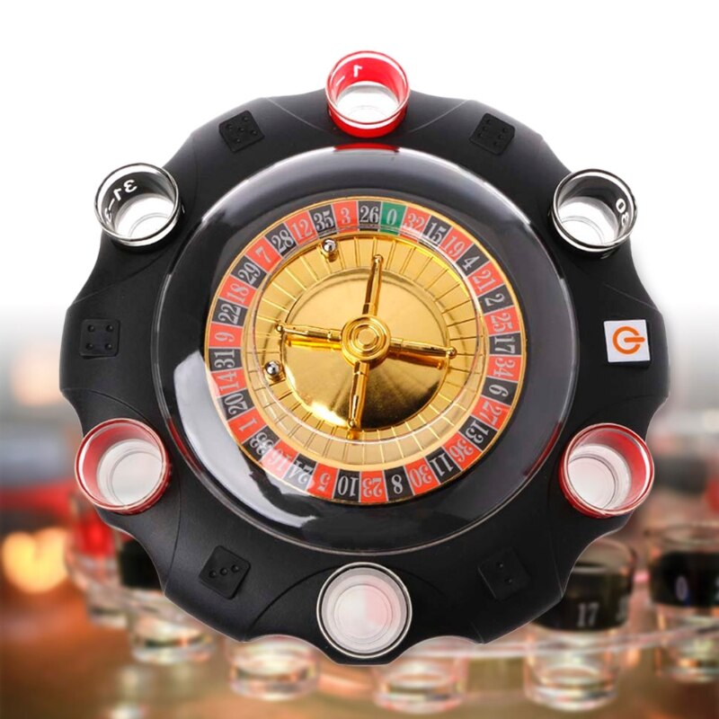 Jeu de boisson électrique, Roulette, fête pour adultes, Style Casino, 6 verres,