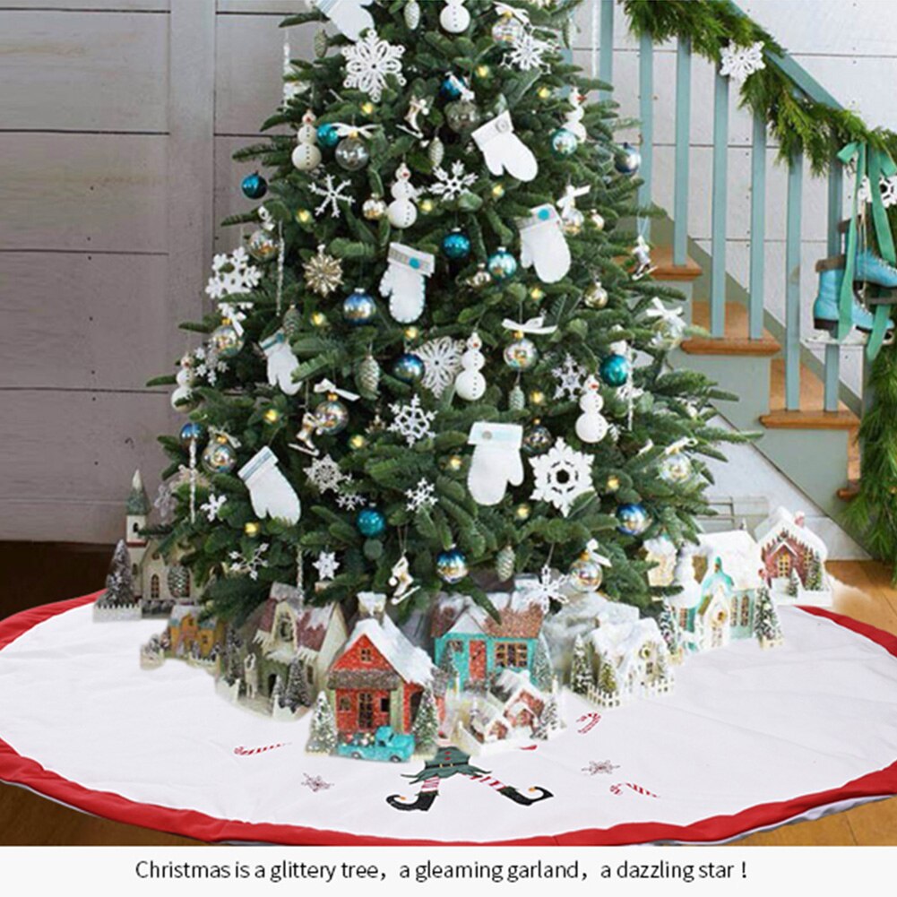 Christmas Tree Skirt Circular Tree Base Tree Apron Festival Party Decor Merry Christmas for Home Skirts Year Decoration