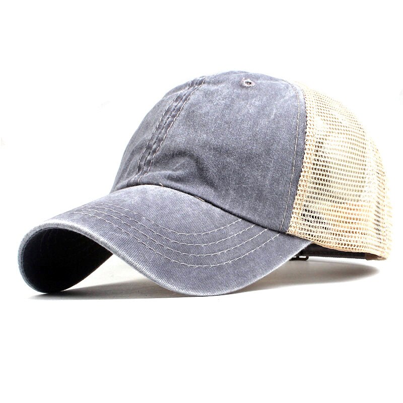 Xthree kvinders mesh baseball kasket til mænd sommer cap snapback hat til kvinder bone gorra casquette hat: Grå