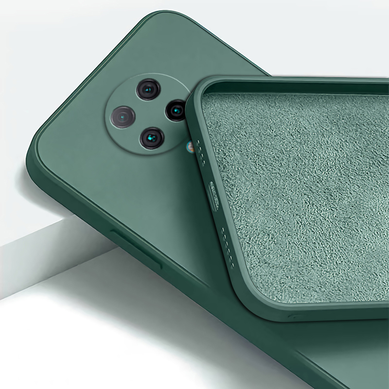 Coque carrée originale en Silicone liquide pour Xiaomi POCO F2 Pro, protection d'objectif d'appareil photo, coque arrière de téléphone souple F2Pro, armure antichoc