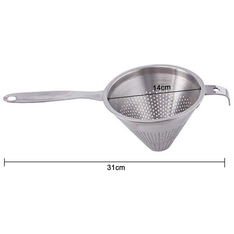 Fine Mesh Filter Cone Screen Filter Food Filter Stainless Steel Cover Filter Kitchen Supplies Baking Tools
