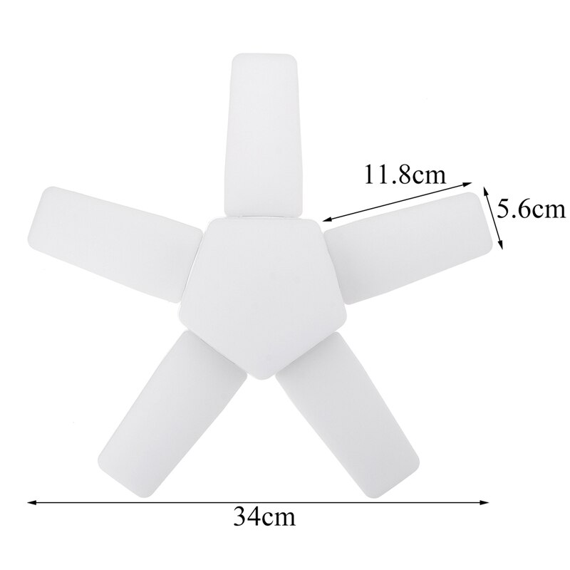 100W Garage Lamp Vervormen Licht Opvouwbare Fan Blade Led Hanglamp E27 Lamp 360 Graden Hoek Verstelbare Plafondlamp AC110-265V