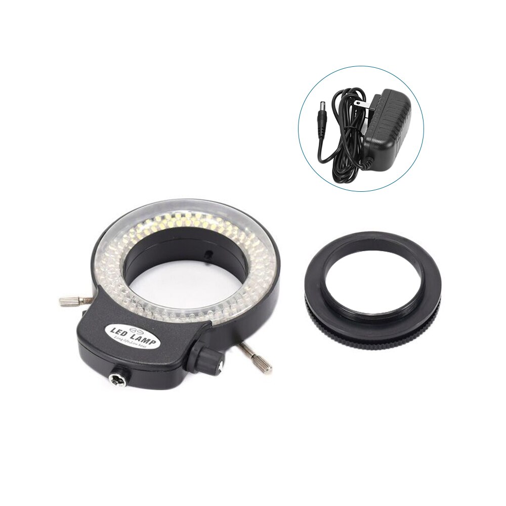 144 LED Ring Light for Stereo Microscope and Camera Adjustable Illuminator with Dimmer for 30-63mm lens Stereoscopic Microscope: US Plug