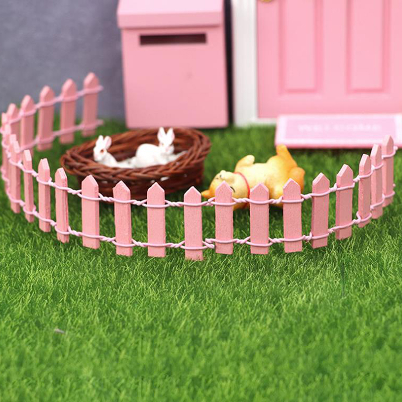 3 stücke Mini Holz Zaun DIY Fee Garten Barriere Handgemachte Miniaturen Figuren Holz Dekoration Für Wohnkultur Pastoralen Landschaft