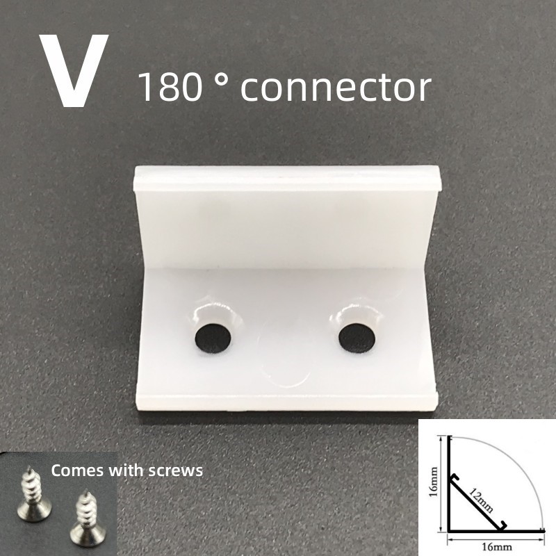 Connecteur de profil en aluminium d'angle LED, coin intérieur et extérieur de 90/270/180 degrés, menuisier de canal en aluminium 1616V pour systèmes d'éclairage: orange