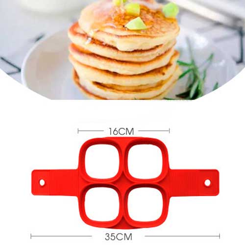 Silicone Pancake Maker Egg Ring Maker Nonstick Easy Fantastic Egg Omelette Mold Kitchen Gadgets Cooking Tools flip cooker: Square
