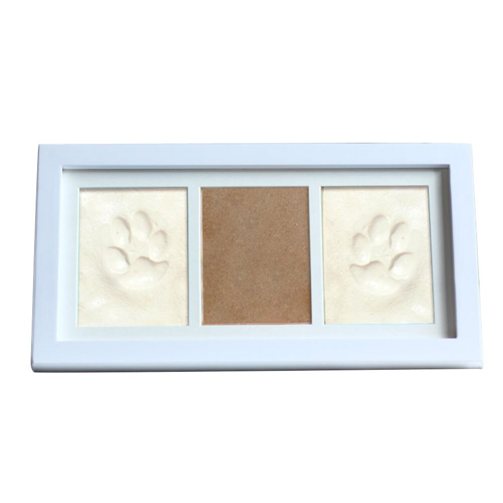 Pet Paw Print Kit Memorial Frame Set Dog Pawprint Keepsake Picture Frame Kit With Wooden Photo Frame And Clay For Home Decor: A