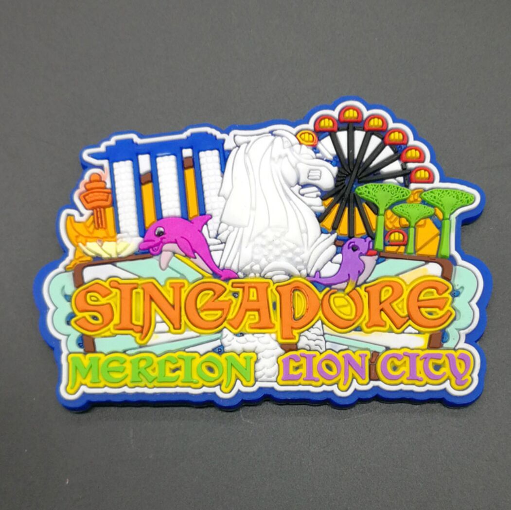 Singapore Rubber Fridge Magnet Tourist Souvenirs Refrigerator Magnetic Stickers Travel collection