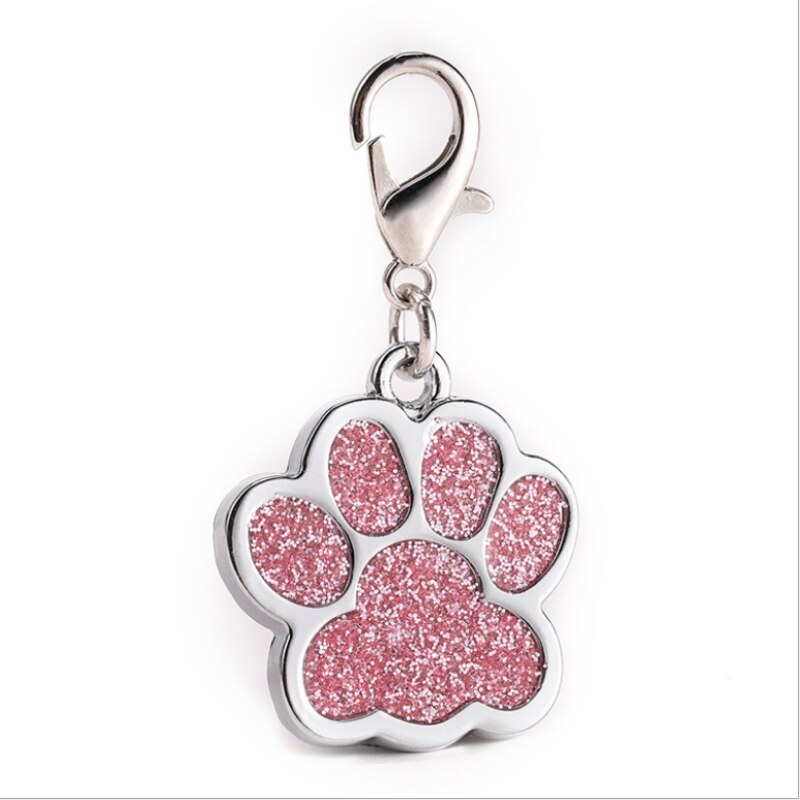 20 Stuks Pet Identificatie Tag Kat Halsband Accessoires Anti Verlies Gegraveerd Telefoon Naam Identificatie Tag Hangers: PINK