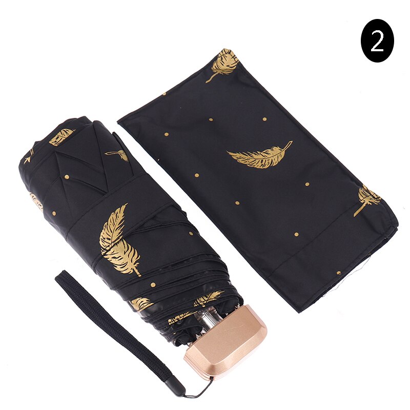 Paraguas de bolsillo Super pequeño para chica joven, sombrilla a prueba de lluvia, protección UV, tendencia, 1 Uds.: N2