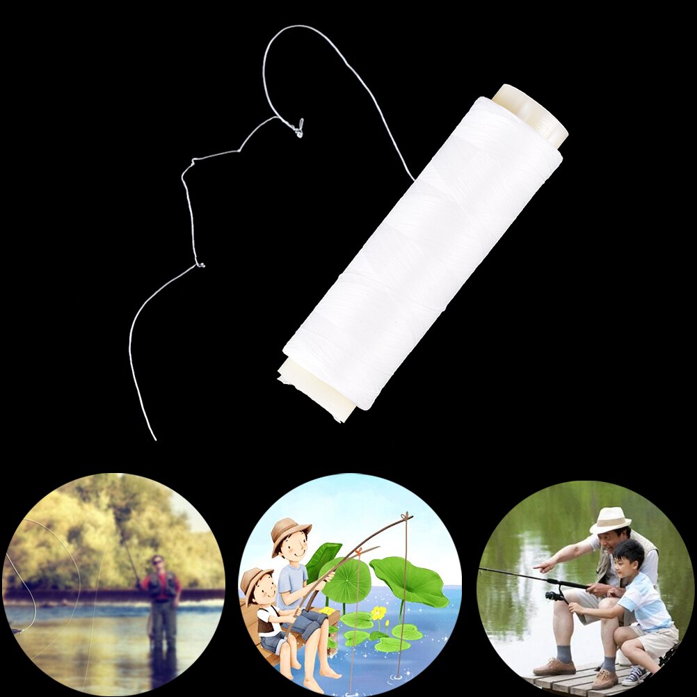 200M/656FT High Tensile Bait Elastic Thread Spool Dead Baits Invisible Fishing Bait Line In Plastic Dispenser Sea Fishing Tackle