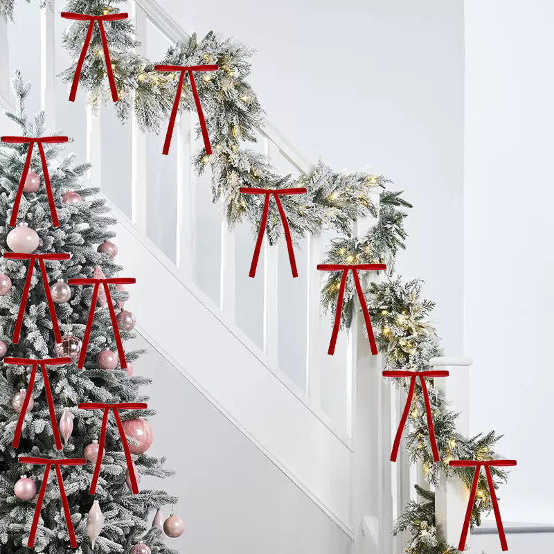 10/20Stck Samt Weihnachtsbaum BöGen BöGen Samt ... – Grandado
