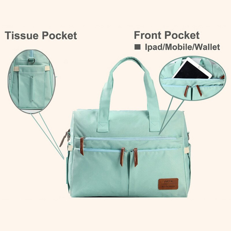 Baby Diaper Bags Large Capacity Mommy Bag Mom Travel Shoulder Bag Waterproof Baby Nappy Bag Portable Stroller Bags