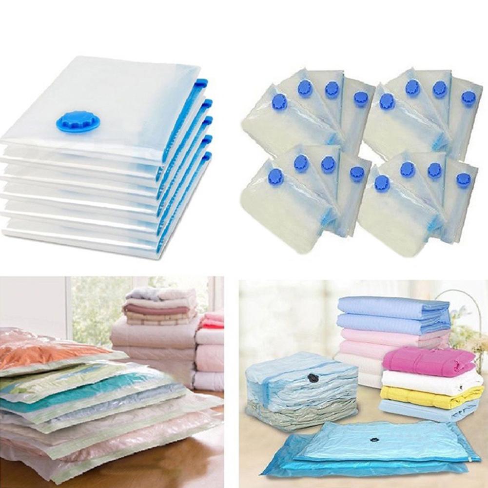 Vacuum Seal Space Saver Storage Bag Compressed Clothes Blankets Organizer Bag