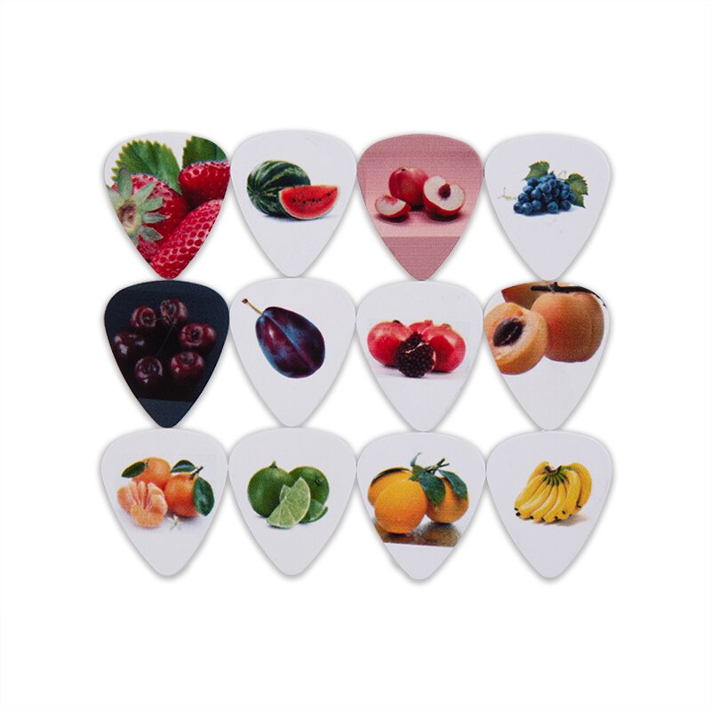 SOACH-púas para guitarra acústica, accesorios para púas, ukelele para bajo, 0,46/0,71/1,0mm, todo tipo de frutas, 50 unids/lote