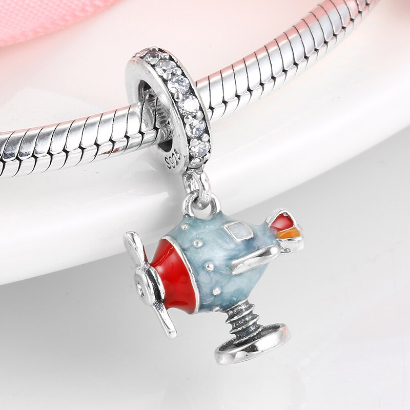 2019 novo 925 prata esterlina colorido infinito diversão helicóptero charme grânulos caber encantos originais designer pulseiras jóias fazendo