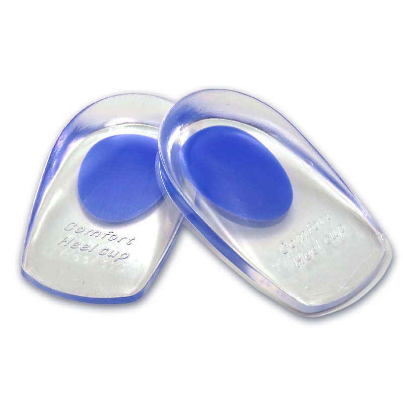 Silikon-Gel-Einlegesohlen, Schmerzheilungskissen, Knochensporn, Schmerzlinderung, Fersenpolster, verdickte, weiche, halbgroße Schuhsohle, Einlegesohle, Fersenpolster: Schwarz