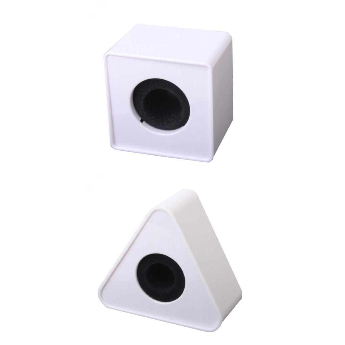 2Pcs 39mm Hole TV Microphone Interview Triangular+ Square Flag Station