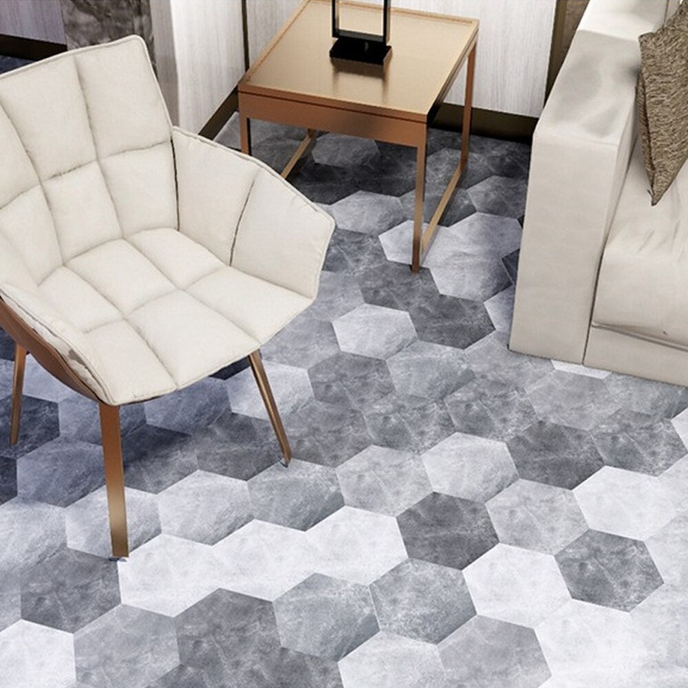 10pcs PVC bathroom anti-slip floor tiles tile floor waterproof stickers wall stickers wall decoration kitchen oil proof wallpape