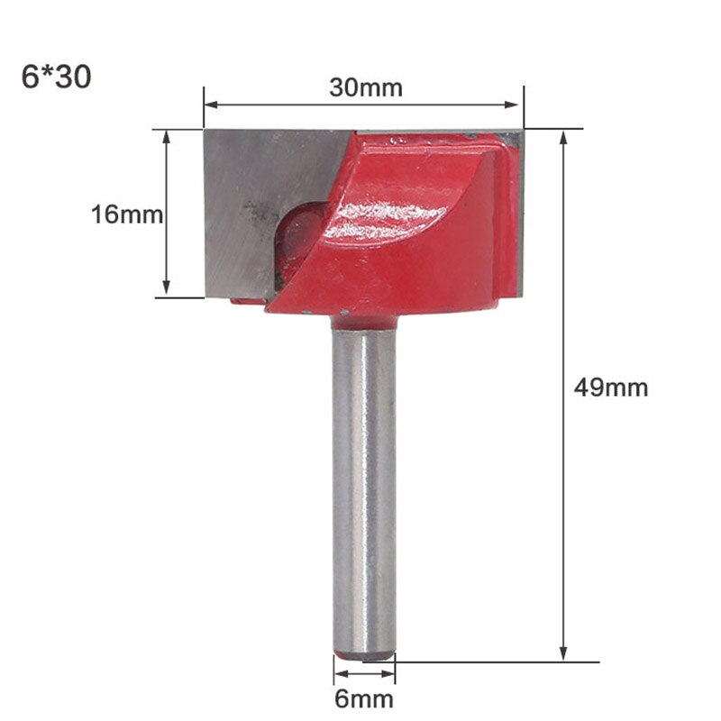 6mm skaft träfräs gravyr kniv skaft fräs bitfräs fräsar träkapning för kvarn träbearbetningsverktyg 10mm-32mm: No8 6 x 30