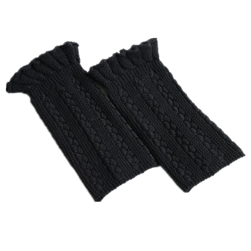 Women Knit Leg Warmers Ladies Bud Boot Cuffs Boots socks Boot Cuffs Gaiters Toppers Beenwarmers Warm Legwarmers: black