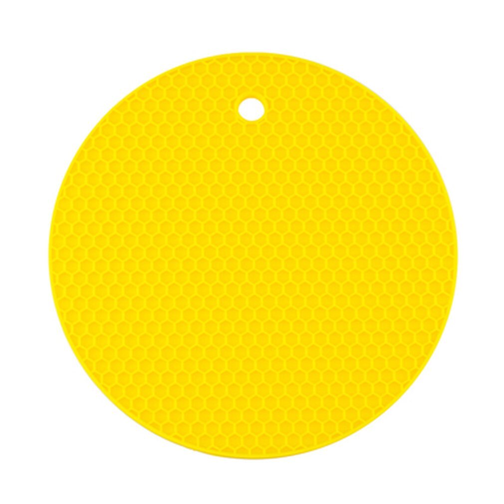 Multi-use Round Silicone Non-slip Heat Resistant Mat Hang Tableware Coaster Cushion Placemat Pot Holder: C