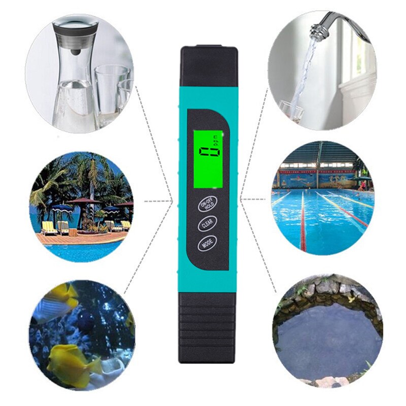 3 in 1 Digital Water Test Meters TDS EC TEMP temperature C/F Filter Purity Tester Monitor Tool with backlight 40% OFF