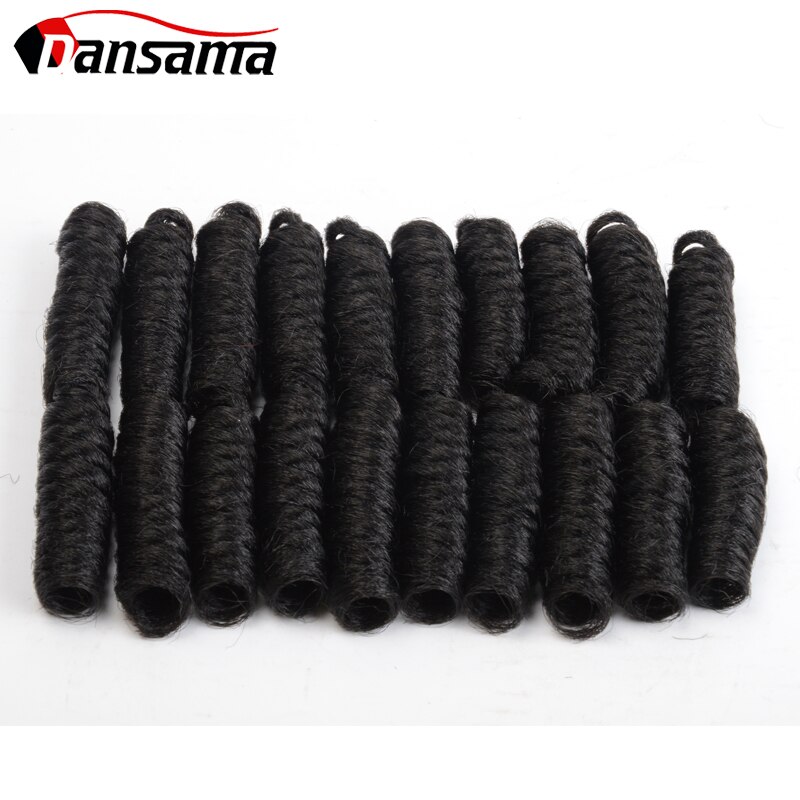 DANSAMA 6 Inch Short Curly Spring Crochet Braiding Hair 20 Roots/pack Synthetic Crochet Braids Hair Extensions
