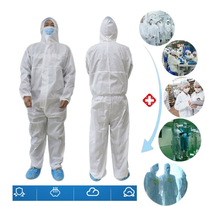 Combinaison blanche Hazmat costume Protection jetable hôpital Anti-Virus vêtements