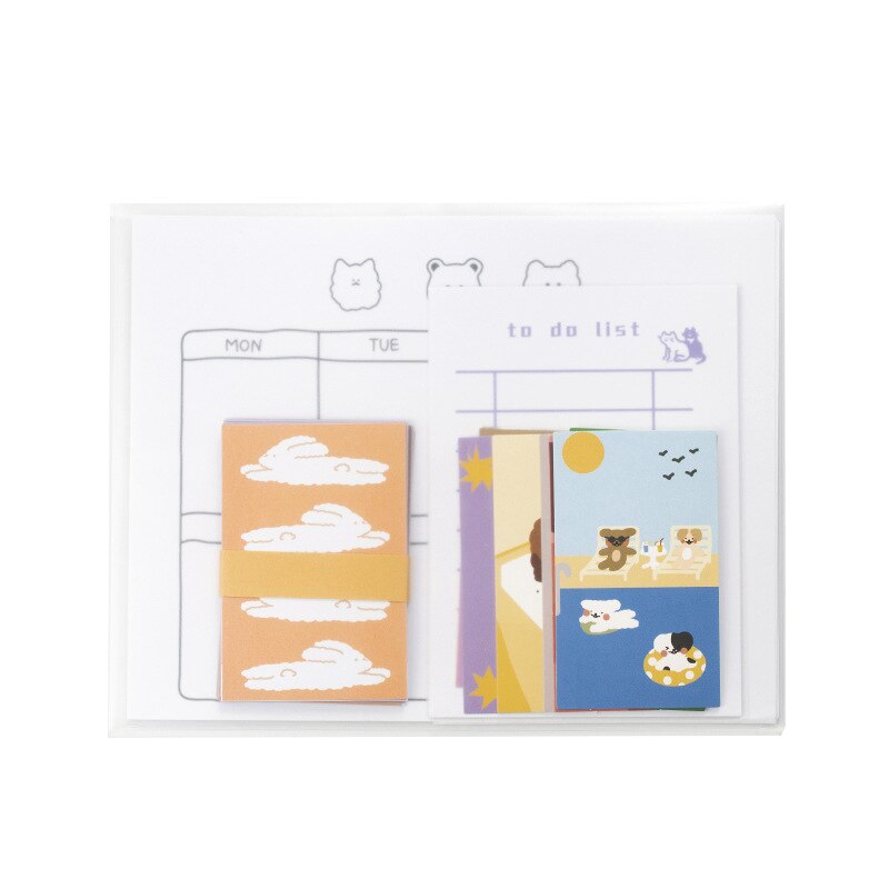 Veckoplanerare papper klistermärke dagbok kawaii agenda schema skola kontor student pm schema leveranser