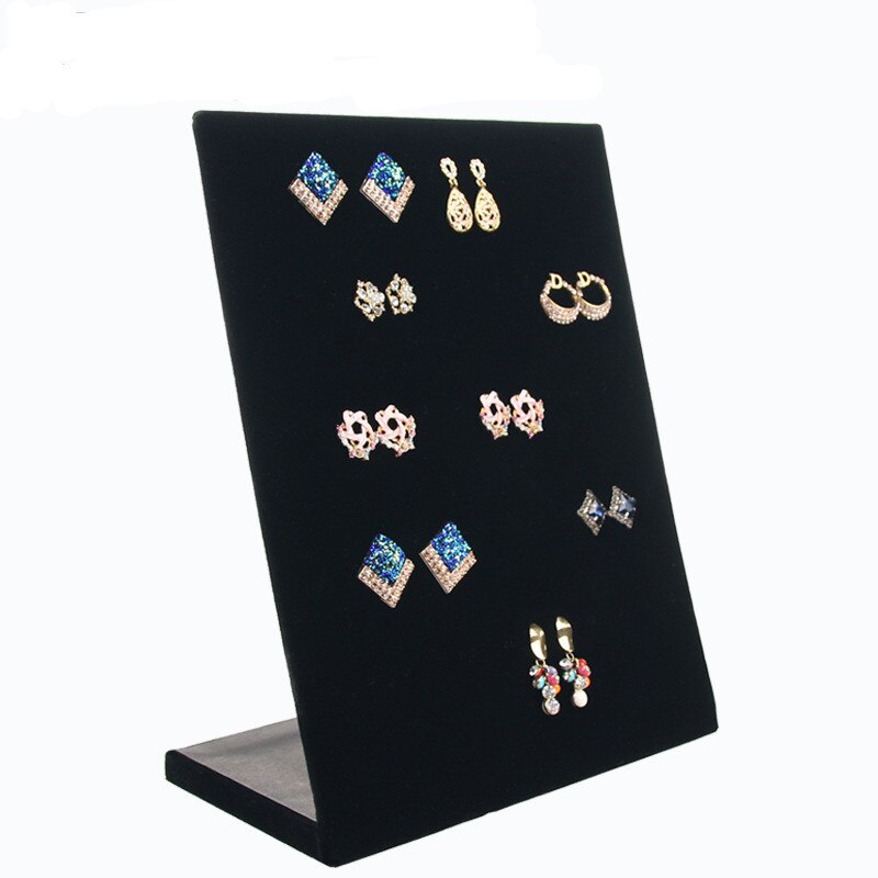 Showcase Rack Sieraden Earring Raad Holder Oorstekers Pin Plank Display Stand Board Sieraden Display Standaard Oorbel Houder: Black