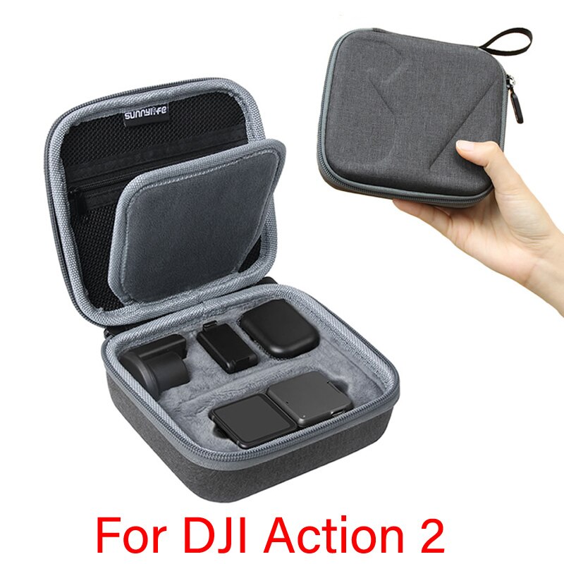 Borsa di stoccaggio per DJI Action 2 custodia scatola resistente all&#39;acqua portatile per DJI Osmo Action 2 borsa accessori per fotocamere sportive: Default Title