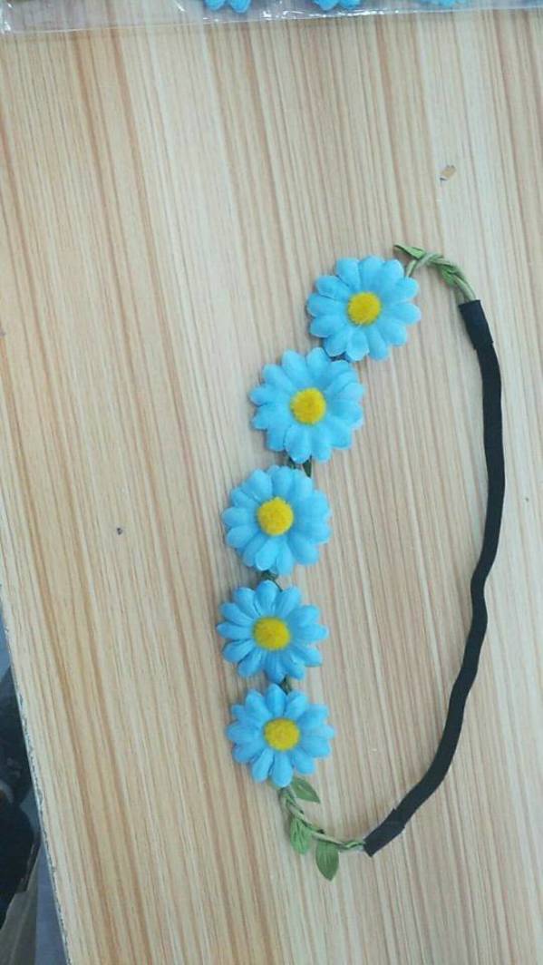 suola Fiori Dei Capelli Della fascia/testa gruppo musicale Testa dell'involucro Della Sciarpa dell'arco Dei Capelli Spiaggia Ragazze di Partito Del suola del fiore della fascia: Blu