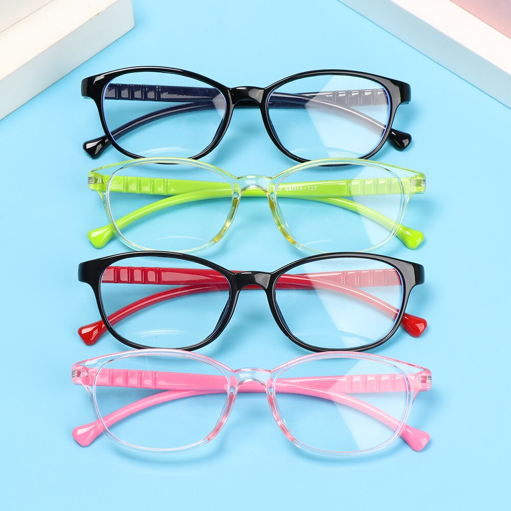 Kids Anti Blue Light Glasses Boys Girls Ultra Light PC Soft Frame Clear Lens Eyewear Eye Protection Computer Eyeglasses