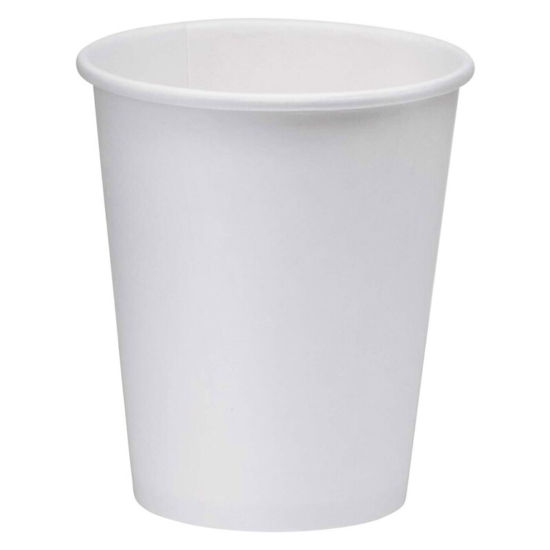 100-Pack 8 Oz Wit Papier Wegwerp Cups/Koude Drank Drinken Cup voor Water, sap, Koffie of Thee-Perfect voor Water C