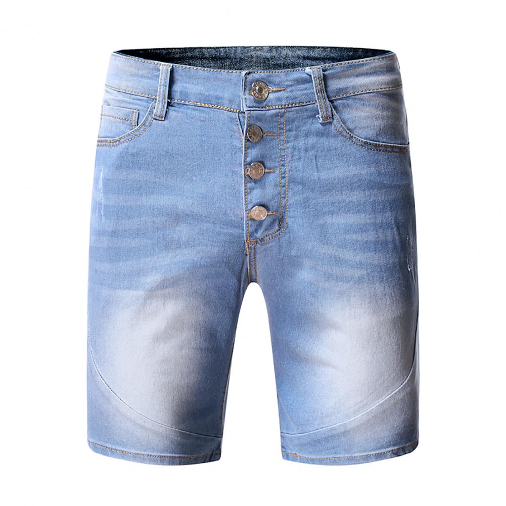 Men Shorts Denim Ripped Skin-friendly Polyester Summer Mens Short Pants for Daily Wear Summer Men