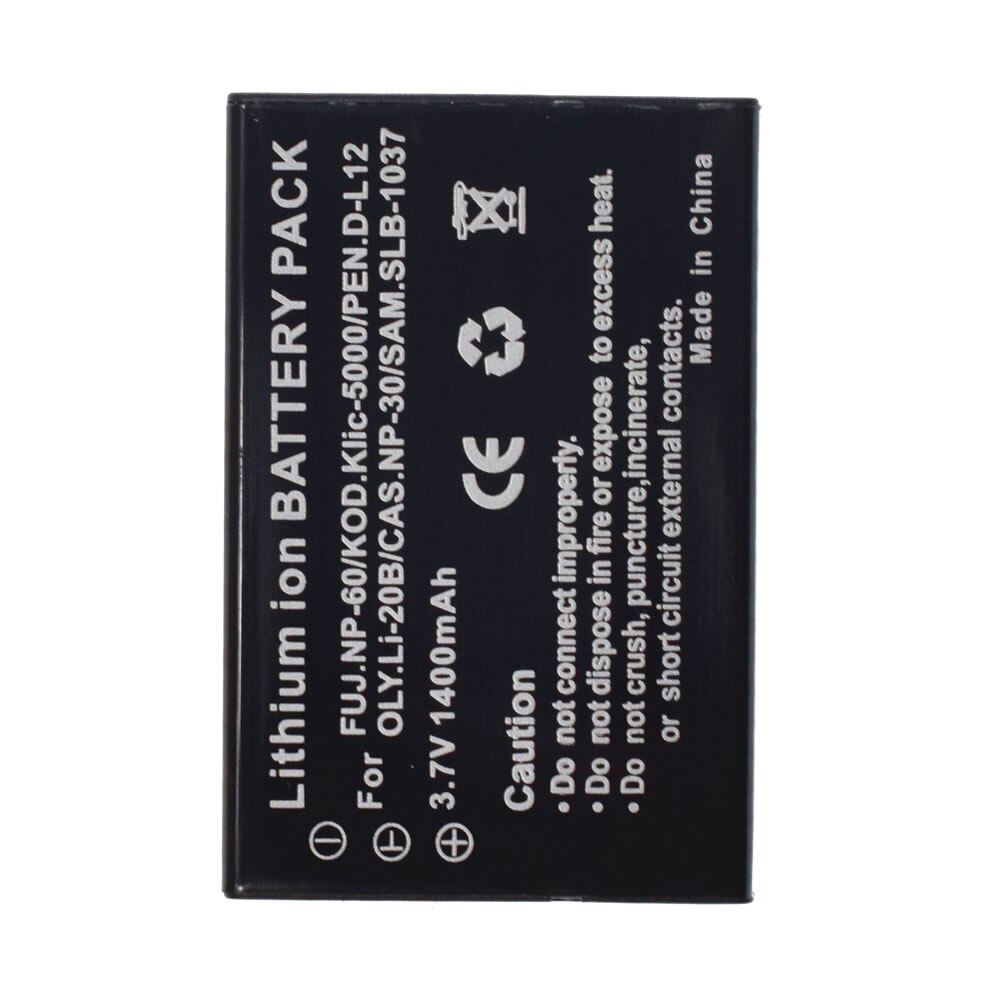 3Pcs FNP-60 NP60 Battery + AC Wall Charger for Fujifilm NP-60 for Kodak KLIC-5000 for Samsung SLB-1137 for Olympus LI-20B