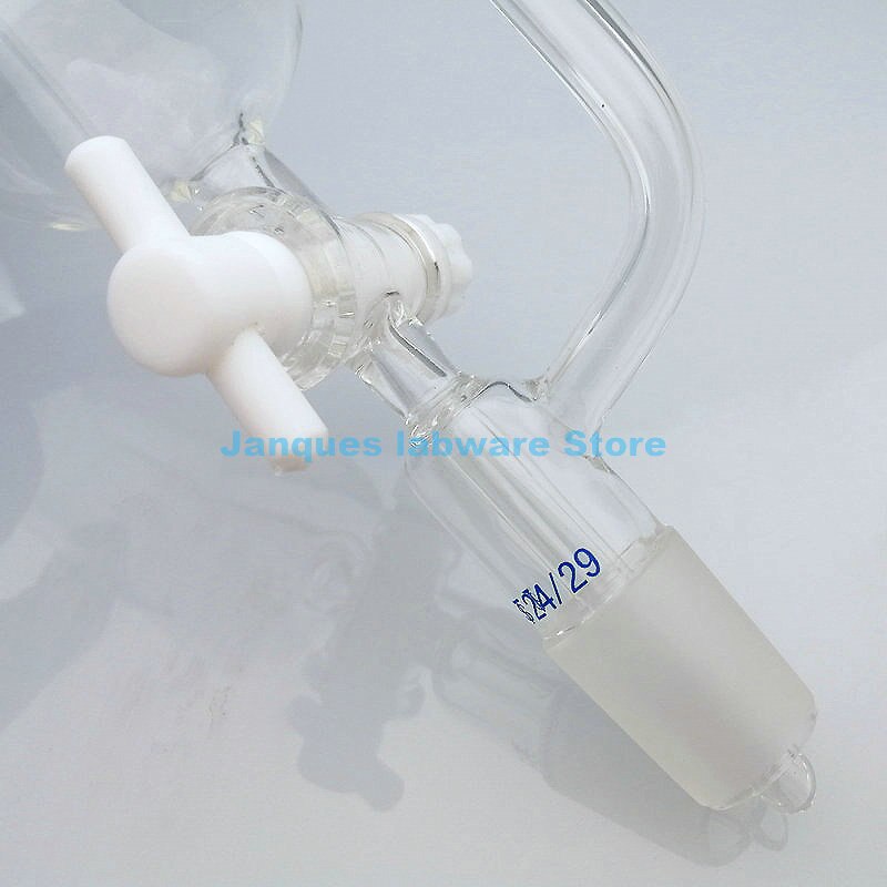 1Pcs 250Ml Constante Druk Scheitrechter Met Ptfe Zuiger, gezamenlijke 24X24 # Trechter Voor Lab Extractie Experimenten